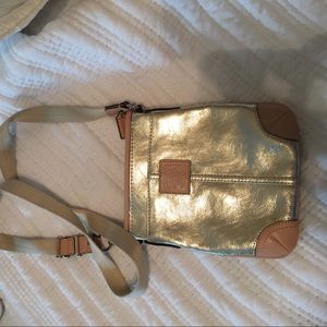 Metallic Coach cross body bag
